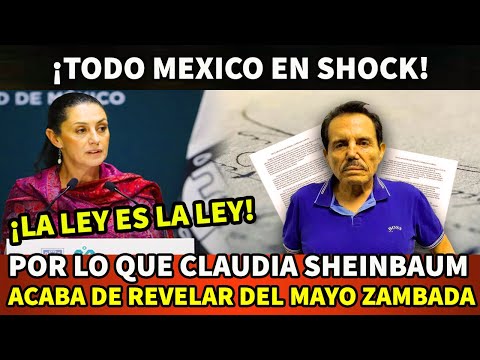 ¡TODO MEXICO EN SHOCK! POR LO QUE CLAUDIA SHEIMBAUM REVELO DEL MAYO ZAMBADA