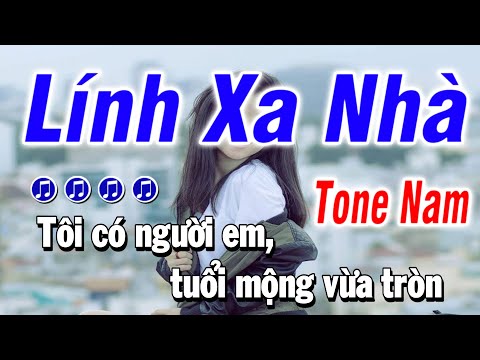 Lính Xa Nhà Karaoke Tone Nam Nhạc Sống Karaoke Tú Anh