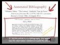 Annotated Bibliography Essentials