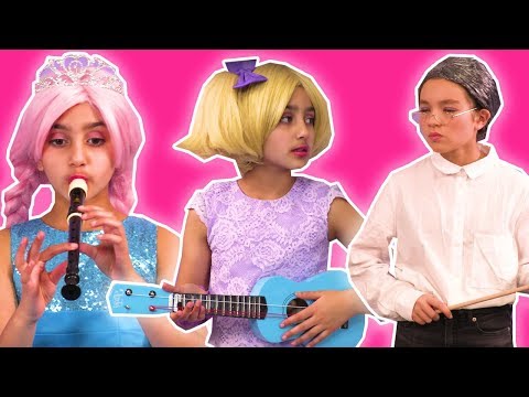 Music Class At Princess School 🎵 Mystery Instrument Appears! - Princesses In Real Life | Kiddyzuzaa