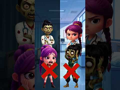 Rumi doctor Squad vs Zoey Zombie doctor Squad #funny #cartoon #shorts