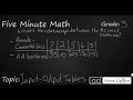 Exploring Input-Output Relationships in 3rd Grade Math