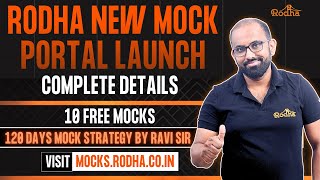Mock Portal Launch I Rodha CAT Mocks (RCM's) CAT 2025 I Walkthrough by Ravi Prakash!