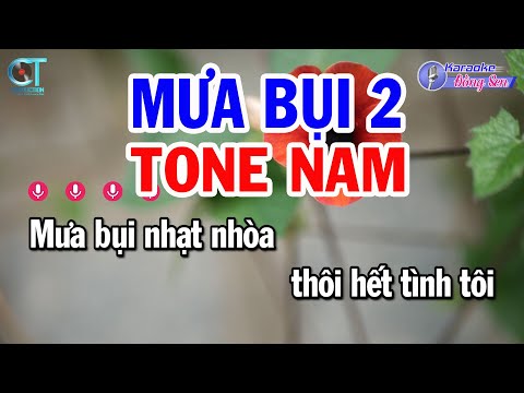 Karaoke Mưa Bụi 2 Tone Nam ( Dm ) Nhạc Sống Mới Nhất || Karaoke Đồng Sen