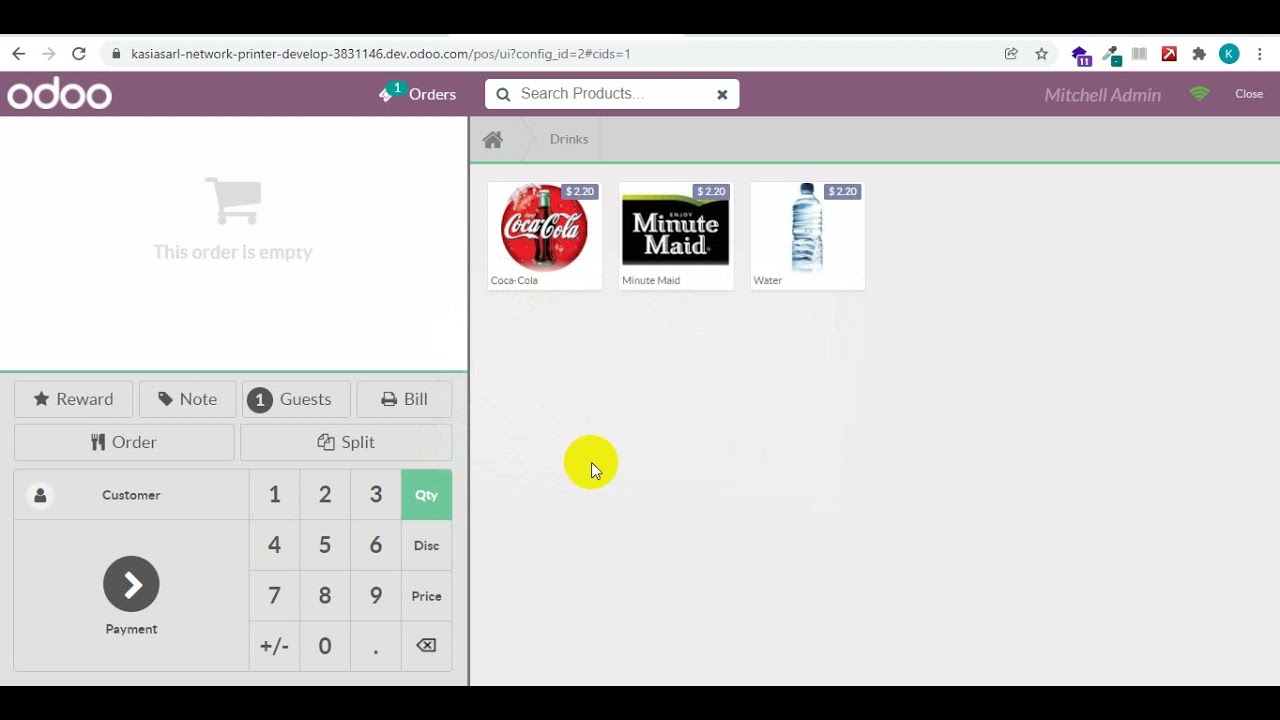 Demo Odoo POS NETWORK PRINTER JsPrintManager - Webscoket | 19.12.2021

This module is used to handle ESC/POS network printing from Odoo POS Retail or Restaurant WITHOUT IotBox. Link of the ...