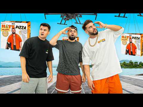Am Livrat NOUA AROMA Hatz Pizza cu DRONA !! (Bogdan IBM & Danu, Bisoi &  Mihaela, SNIK)