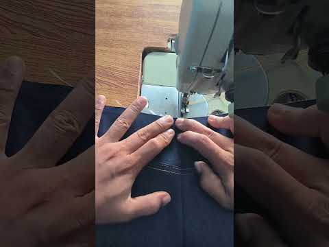cara menjahit stik lipat celana jeans #sewing #sewingtips #viral #shorts