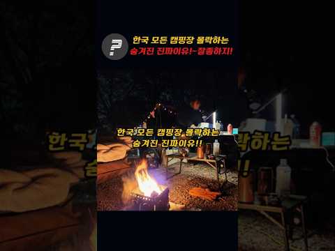 한국 모든 캠핑장 몰락하는 충격적인 진짜 이유!!