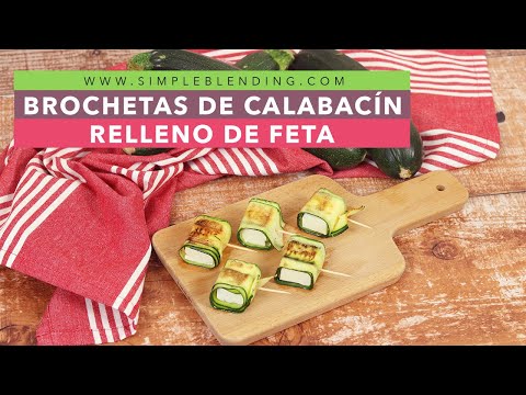 ESPECTACULAR BROCHETA DE CALABACÍN CON QUESO QUE DEBES PROBAR | Pincho de calabacín con feta lowcarb