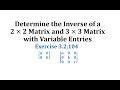 Matrix Inverses and Operations