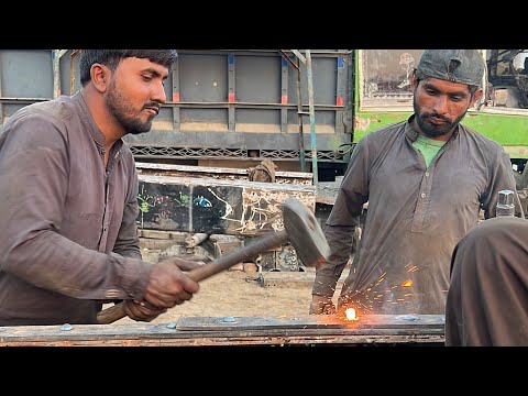 How Old Truck Rebuild And Truck Chassis Riveting Process in Workshop