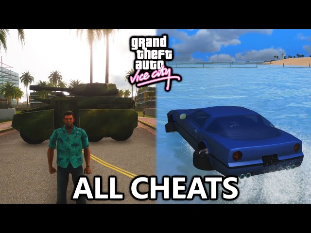 GTA Vice City - All Cheat Codes (Tank, Flying Cars, Drive on Water, Weapons, Weather, and more!)