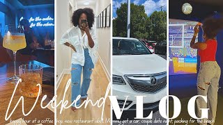 VLOG || happy hour at a coffee shop, new restaurant , Mommy got a car, date night, packing for FL
