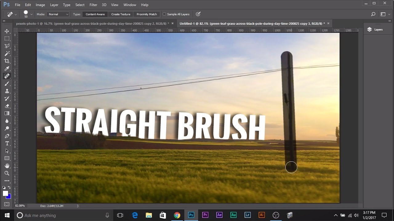 Draw Straight Line with Any Brush in Photoshop