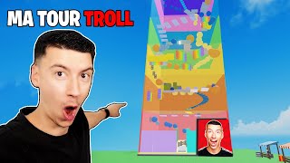 J'ai Construit MA PROPRE TOUR TROLL Dans Roblox Build a Tower..(personne ne peut arriver en haut 😈)