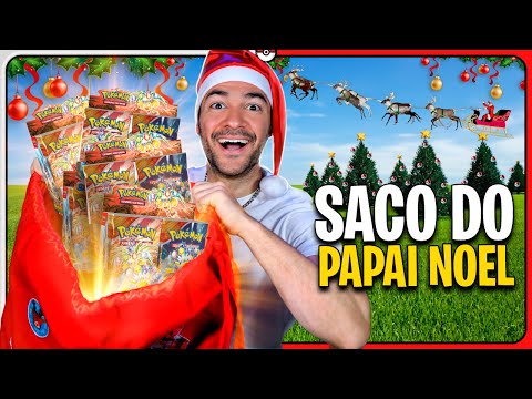 Achei MUITA CARTA POKÉMON no SACÃO DO PAPAI NOEL