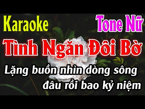 Tình Ngăn Đôi Bờ Karaoke Tone Nữ Karaoke Lâm Organ – Beat Mới