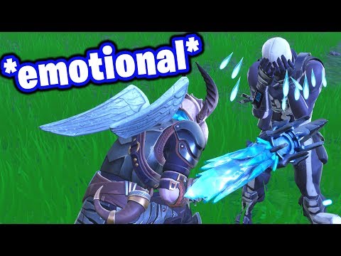 KID CRIES AFTER I ADD HIM ON FORTNITE!!! (HE CARRIED ME TO A WIN!)