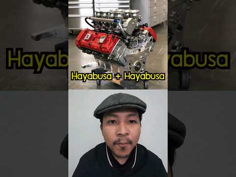 สุดยอดเครื่องยนต์จากรถมอไซค์ Hayabusa V8 ตัวแรกในโลก! #automobile #custom #hayabusa