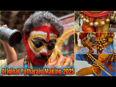 Golconda Bonalu 2025 | 1st Potharaju Making at Golconda Bonalu 2025 | OldCity Vijay Potharaju#bonalu