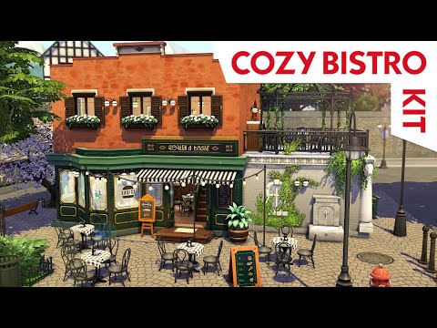Cozy Bistro 🍽  w/ Cozy Bistro Kit | The Sims 4 - Speed Build (NO CC)