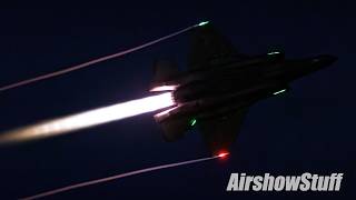 F-35B Lightning II Night Afterburner Demo and Hover! - EAA AirVenture Oshkosh 2025
