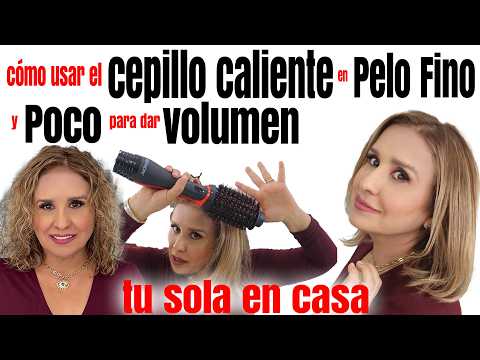 Tienes POCO PELO y FINO? APRENDE a PEINARLO SOLA en CASA con CEPILLO CALIENTE@bettylazcano te ENSEÑA