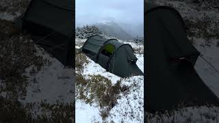 Snowstorm camping in Hilleberg nammatj gt