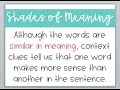 Exploring Shades of Meaning in Language