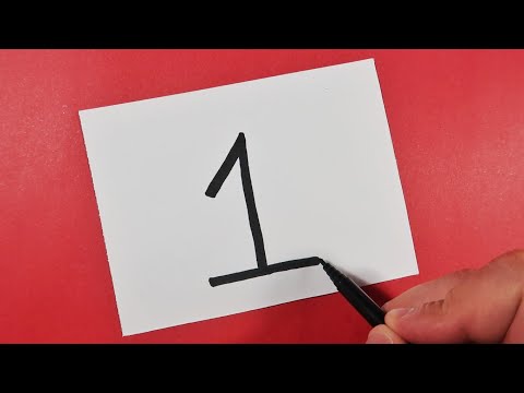 1 Sayısı ile Kedi Çizimi - Kolay ve Eğlenceli Sayıdan Çizim!