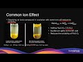 Common Ion Effect and Solubility