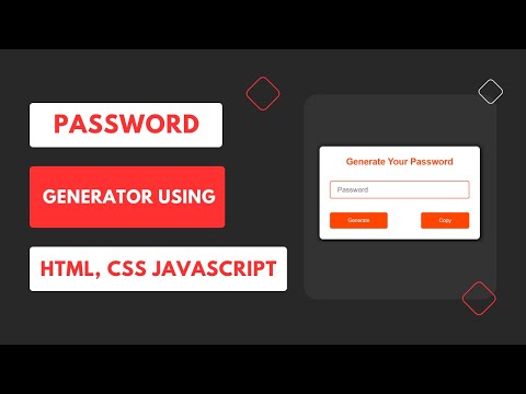 Password Generator Using HTML, CSS & JavaScript