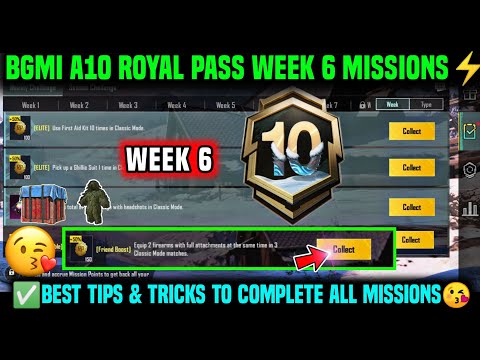 A10 WEEK 6 MISSION | BGMI WEEK 6 MISSIONS EXPLAINED | A10 ROYAL PASS WEEK 6 MISSION | C7S20 WEEK 6