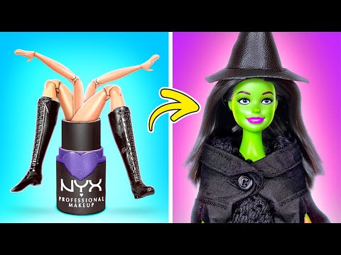 Extreme Makeover From Poor Barbie Doll to Wicked Doll *Mini Crafts* by 123 GO!