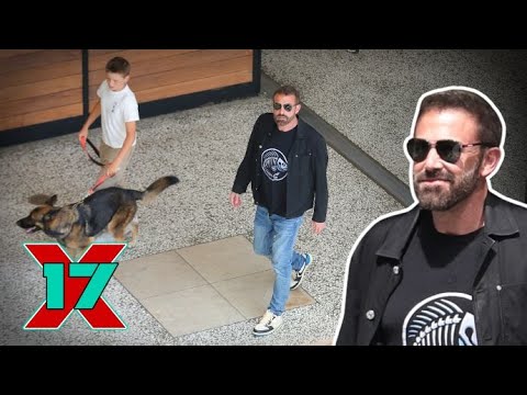 Ben Affleck Sports Darker Hair During Father-Son Mall Outing with Samuel