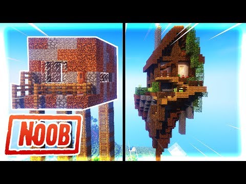 Thăm Nhà NOOB Xây Đảo Trên Trời Trong Minecraft