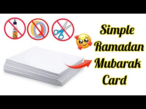 how to make Ramadan Mubarak greeting card/ Easy & Beautiful handmade Ramadan Mubarak greeting card