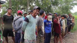 ABRI masuk Desa!! ga nyangka di eceng gondok banyak ikan nya/nyengkuyung pembersihan kali APUR Ciaur