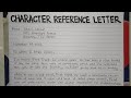 Character Reference Letter Essentials
