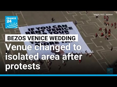 YouTube video thumbnail: Bezos' Venice Wedding Party Moved to Isolated Area on Security Concerns