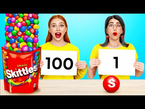 NEW 123GO! 100 Layers Of Candies And Junk Food Challenge!