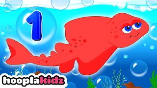 Numbers Song - One Red Shark To To To To | Animals For Kids By HooplaKidz
