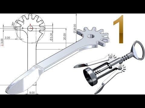 1-Project 53| Bottle Corkscrew |SolidWorks Tutorial: lever