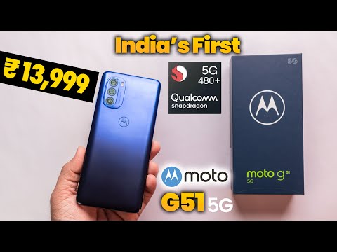 (HINDI) MOTO G51 5G Unboxing - First Sale Unit - India's First Phone with SD 480+ - 120Hz Display - 5000mAh