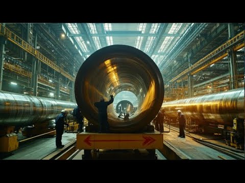 GIANT PIPE. Steel Coil Production Process. Incredible Biggest Rolled Ring