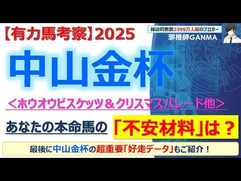 【中山金杯2025 有力馬考察】ホウオウビスケッツ＆クリスマスパレード他 人気馬5頭を徹底考察！