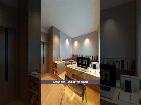 Efficient Bedroom Design | Creating A Cozy Study Space #shorts
