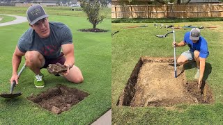 Removing Rocks from my Lawn from Smallest to Massive