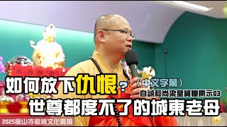 如何放下仇恨？世尊都度不了的城東老母(中文字幕) 自誠和尚梁皇寶懺開示03