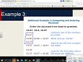 Comparing and Ordering Decimals